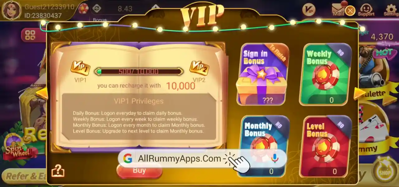 Ox Rummy VIP Features